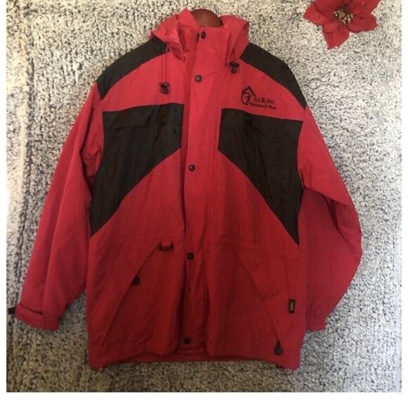 Baru Sports Men's Red Coat Hooded Parka with Fleece Removable Lining Size M - Picture 9 of 14